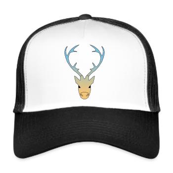 hirsch in farbe - Trucker Cap - Weiß/Schwarz - Vorne