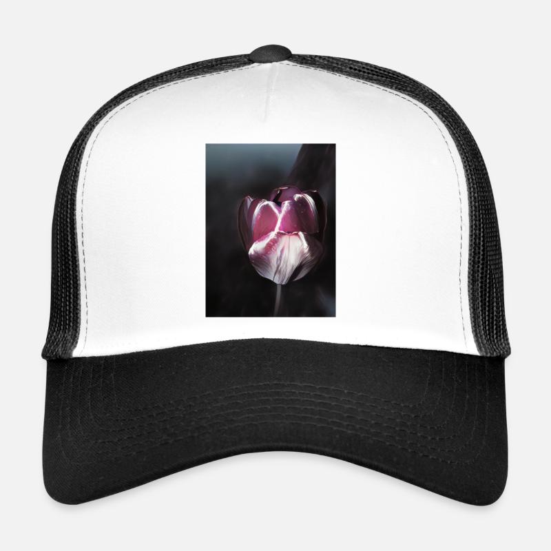Tulpe comic - Trucker Cap - Weiß/Schwarz