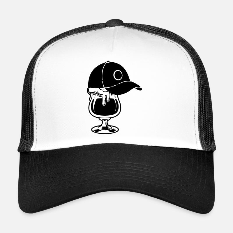 Bier Wein Whiskey Schnaps Alkohol Trucker Cap