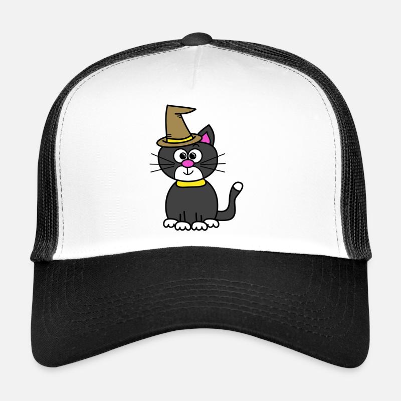 Chat Halloween Casquette trucker 