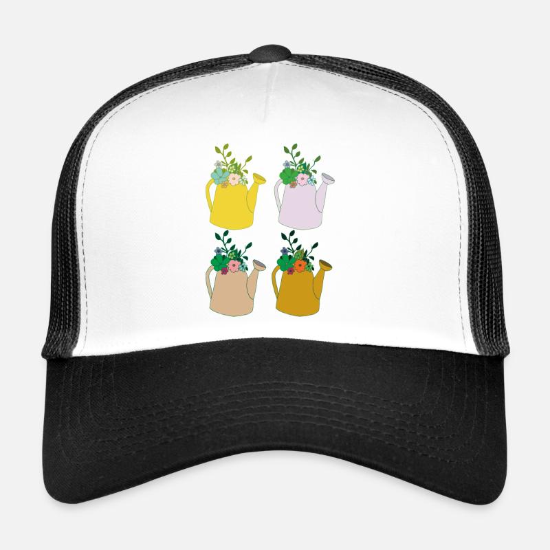 Gießkanne 4 - Trucker Cap - Weiß/Schwarz