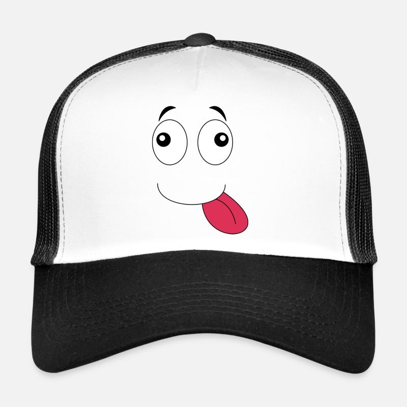 Zungengesicht - Trucker Cap - Weiß/Schwarz