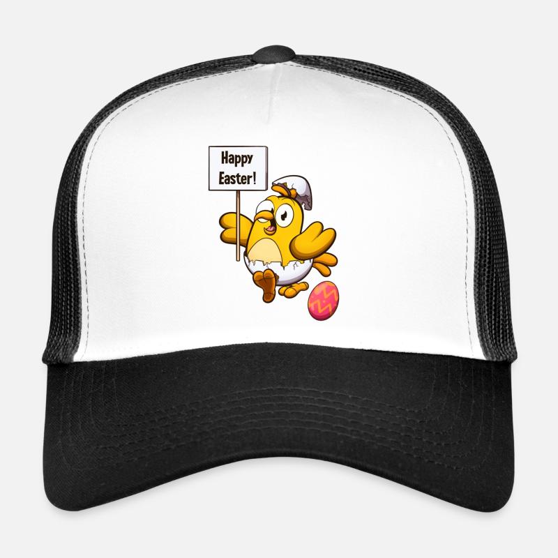 Cute Little Easter Chick With Sign Trucker Cap