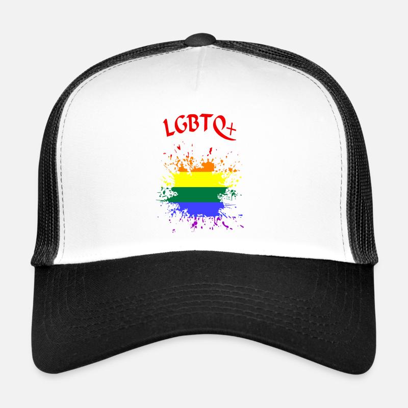 LGBTQ - Trucker Cap - Weiß/Schwarz