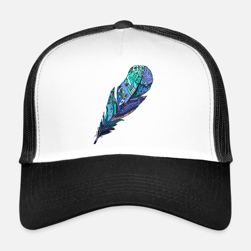 Plume - Casquette trucker  - blanc/noir