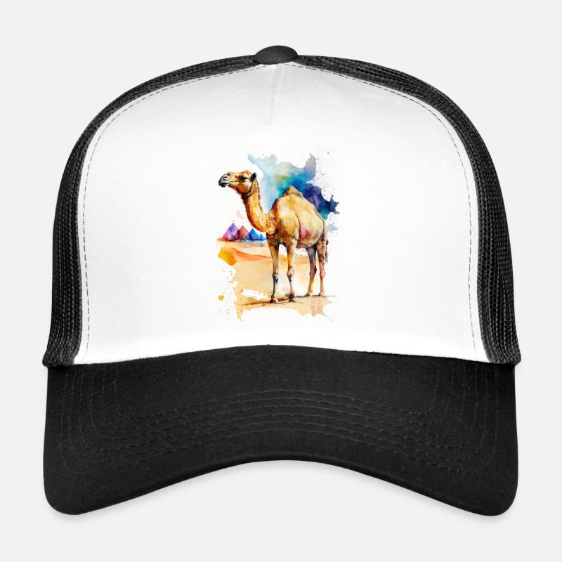 Camel in the desert Trucker Cap