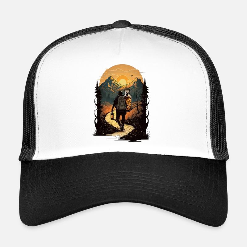 Wandern mit Bier in den Bergen Trucker Cap