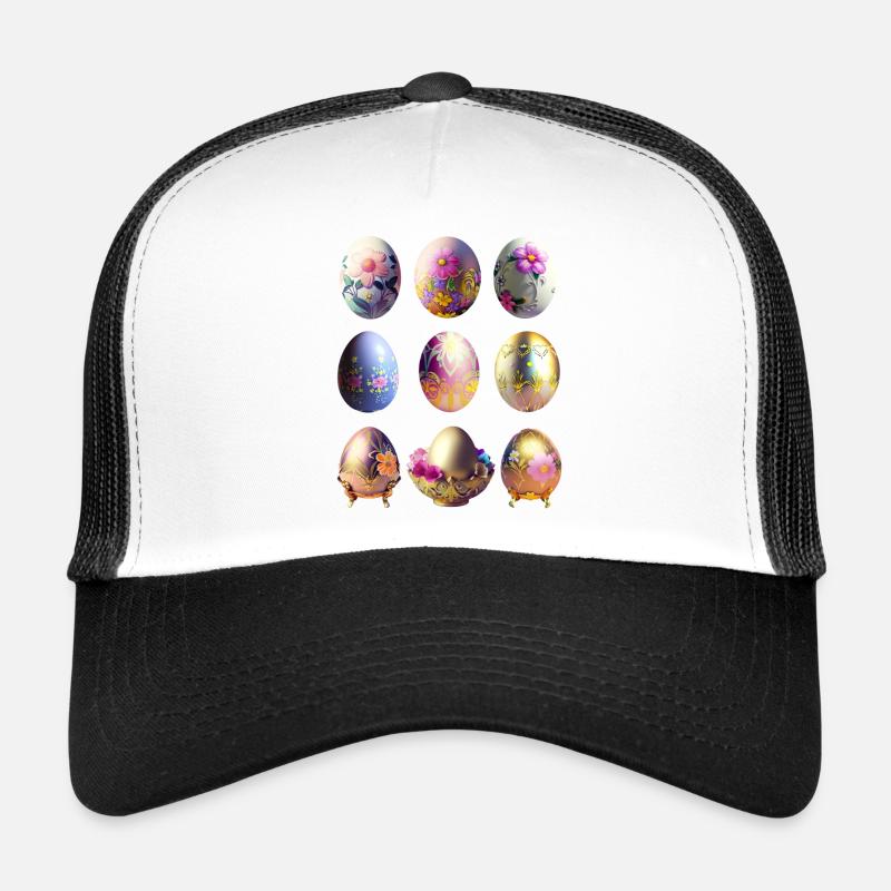 Bunte Ostereier Sticker Set Trucker Cap
