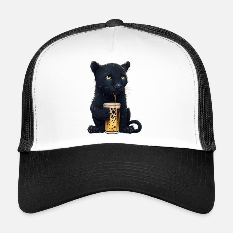 Black Panther boit un verre de bière Casquette trucker 