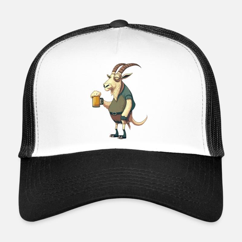 Lustiger Bock mit Bier Trucker Cap
