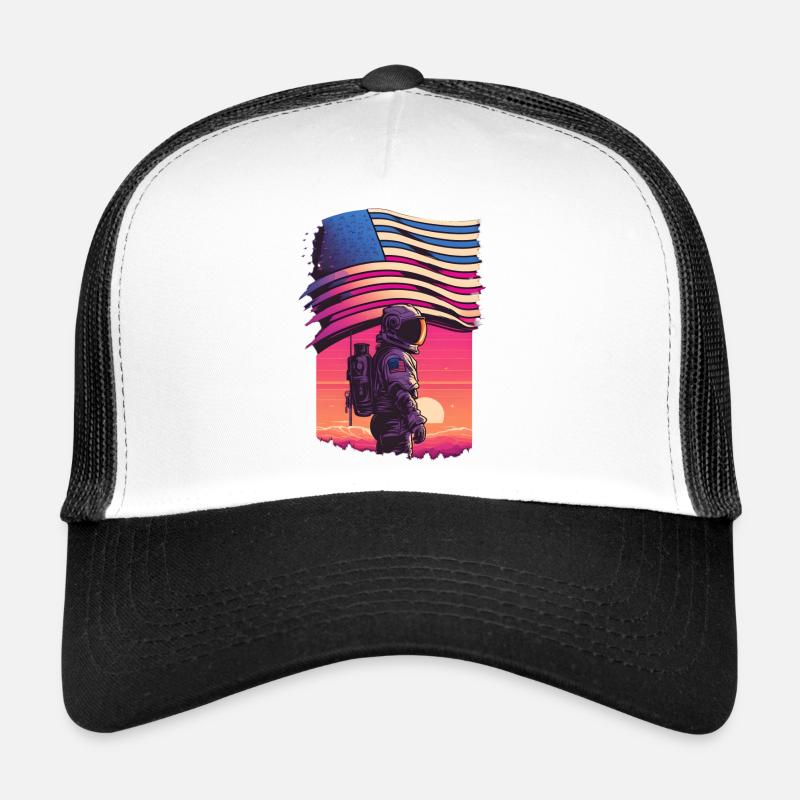 Astronaute américain synthwave Casquette trucker 