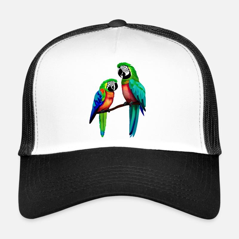 Wellensittich Vogel Nymphensittich Vogelbesitzer - Trucker Cap - Weiß/Schwarz