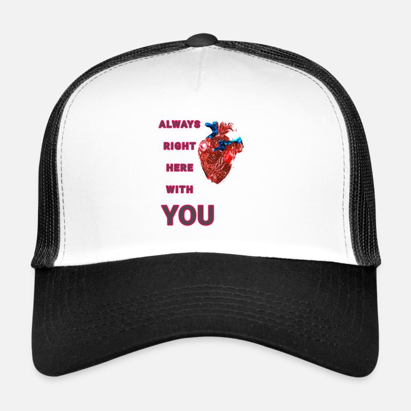Anatomical heart design - Trucker Cap - white/black