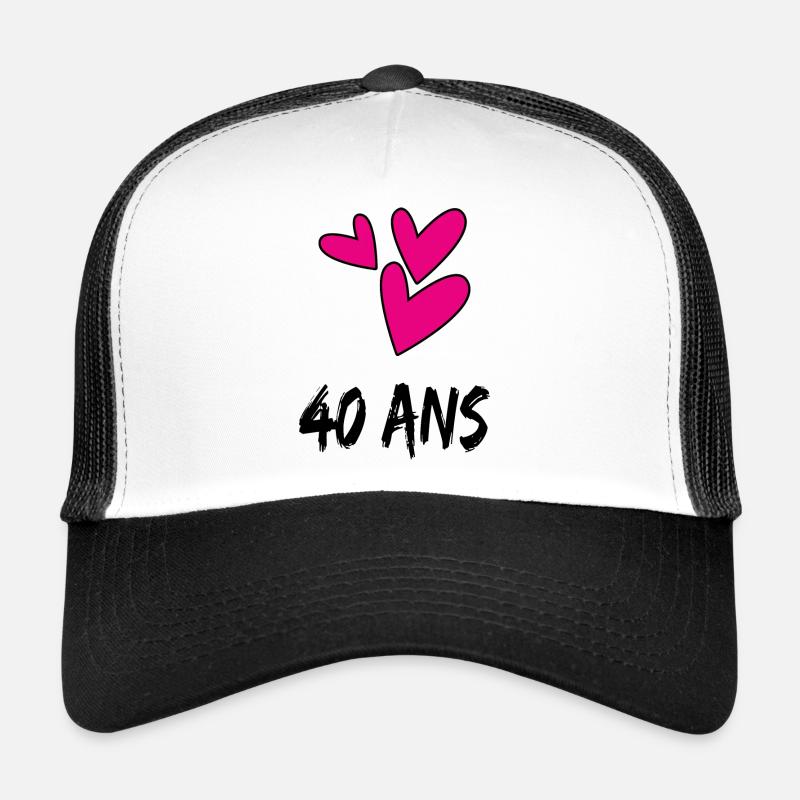 40. 40 ANS. 40e ANNIVERSAIRE. ANNIVERSAIRE 40 ANS. Casquette trucker 