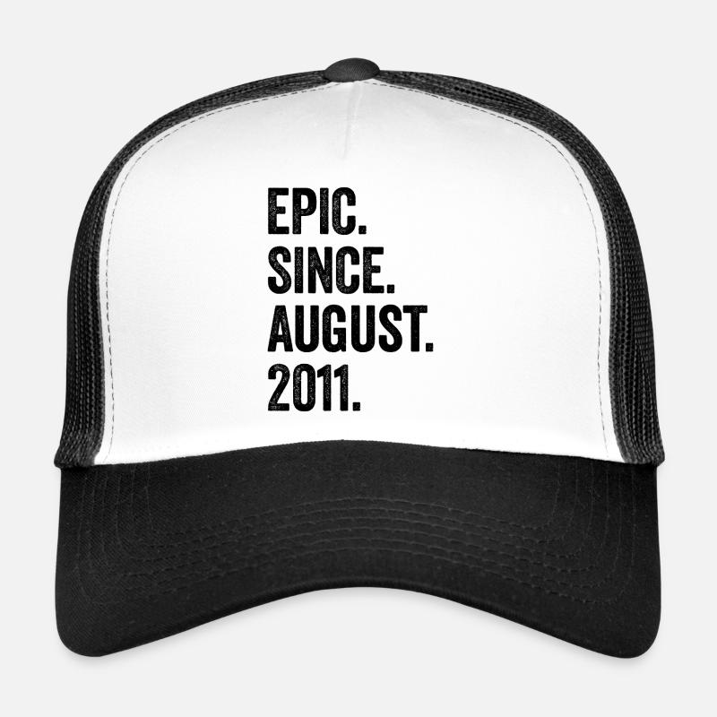 12e anniversaire 12 ans épiques depuis août 2011 Casquette trucker 