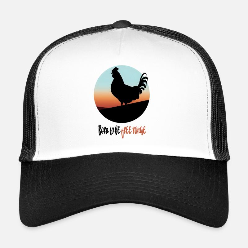Geboren, um Freilandhühner zu sein - Trucker Cap - Weiß/Schwarz