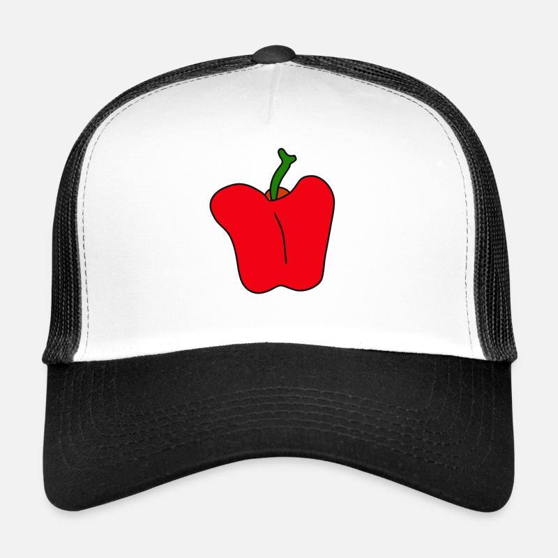 Einfache Paprika - Trucker Cap - Weiß/Schwarz