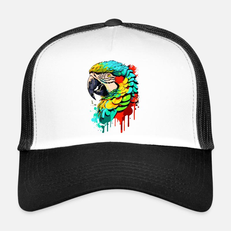 Parrot Colorful - Macaw Parrot - Exotic Birds Trucker Cap