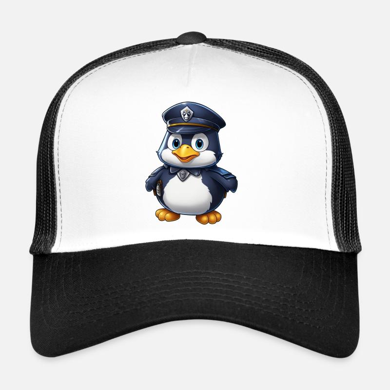 Penguin Policeman Trucker Cap
