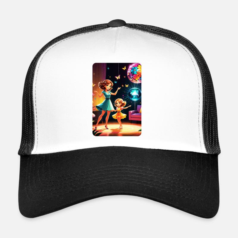personalisiertes Design-Muttergeschenk - Trucker Cap - Weiß/Schwarz