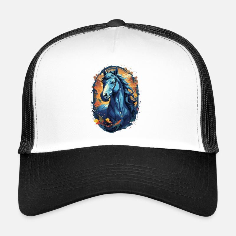 Fantasy Horse in Blue Trucker Cap
