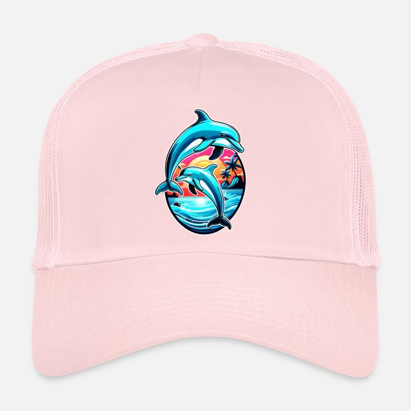 Dolphin & Ocean Trucker Cap