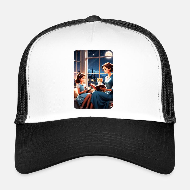 personalized design mother's gift - Trucker Cap - white/black