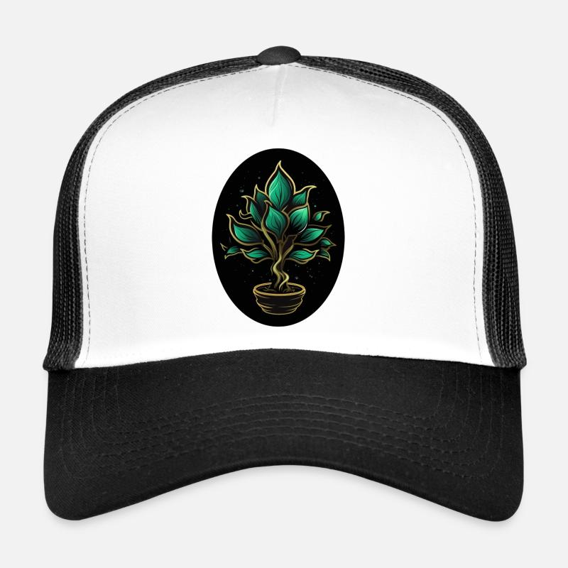 Magic Plant - Trucker Cap - white/black