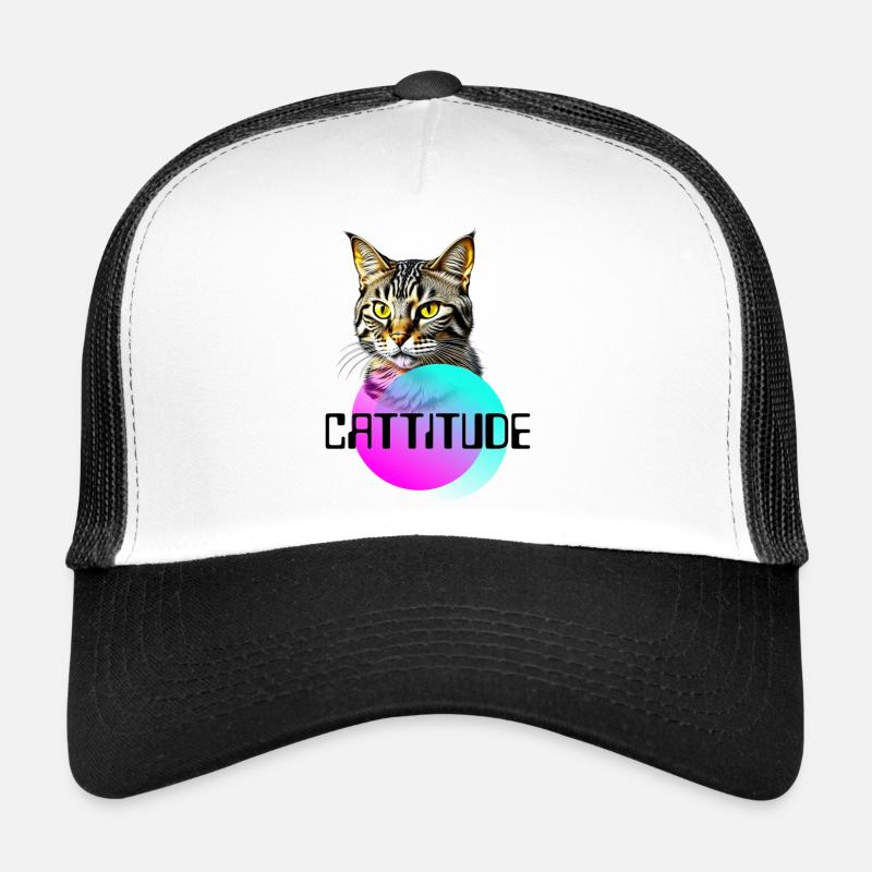 Chat avec cattitude, chat mignon avec qui tu ne plaisantes pas Casquette trucker 