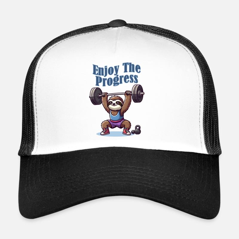 Sloth Enjoy The progress Funny Animals - Trucker Cap - white/black