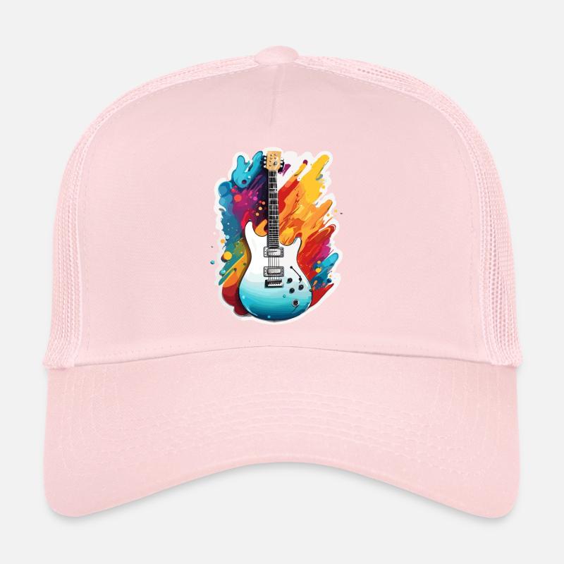 Rock n roll / Guitar / Music / Instrument Trucker Cap