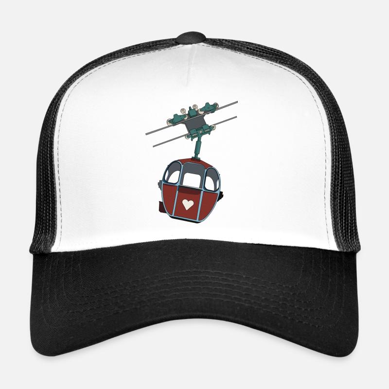 Seilbahn Gondel - Rot Herz Trucker Cap
