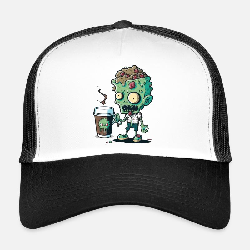 The Caffeinated Undead Trucker Cap