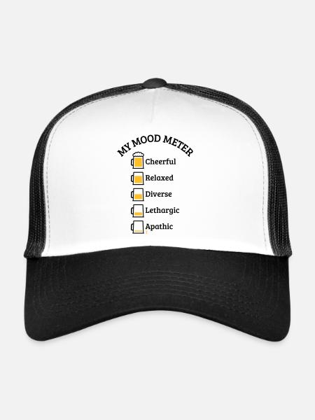 My Mood Meter (Beer Drinker / V3 / POS) - Trucker Cap - white/black - Front