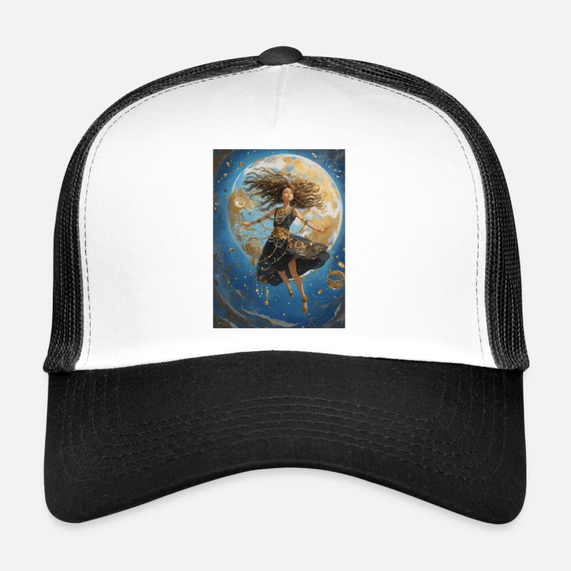 Flying Girl - Trucker Cap - Weiß/Schwarz