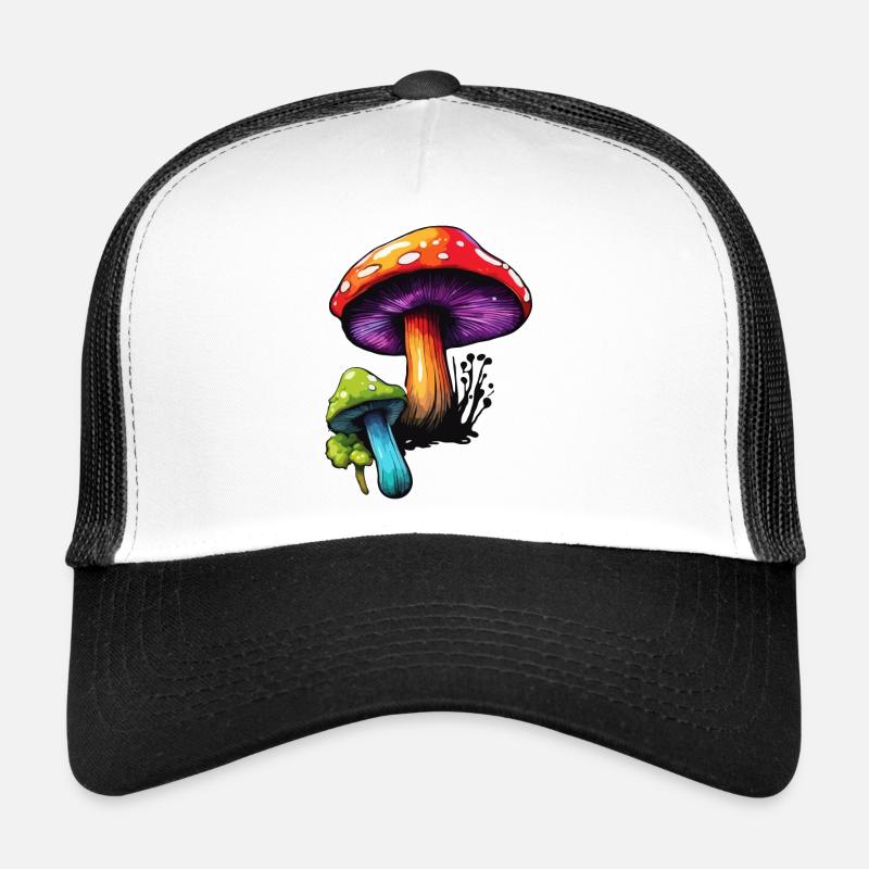 Champignon / Champignon / Prairie / Forêt / Goa / Psy Casquette trucker 