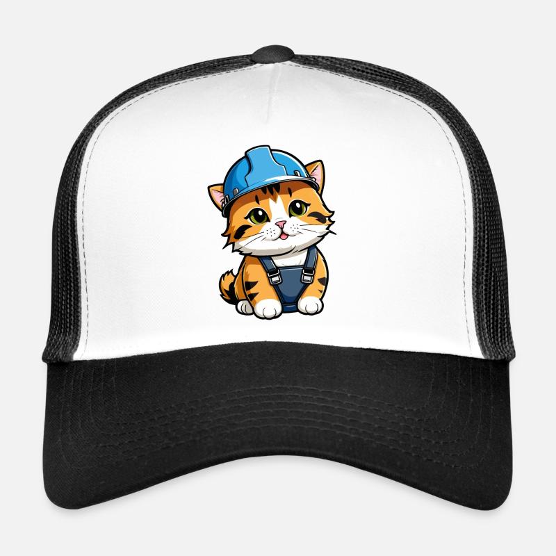 Chat travailleur Casquette trucker 