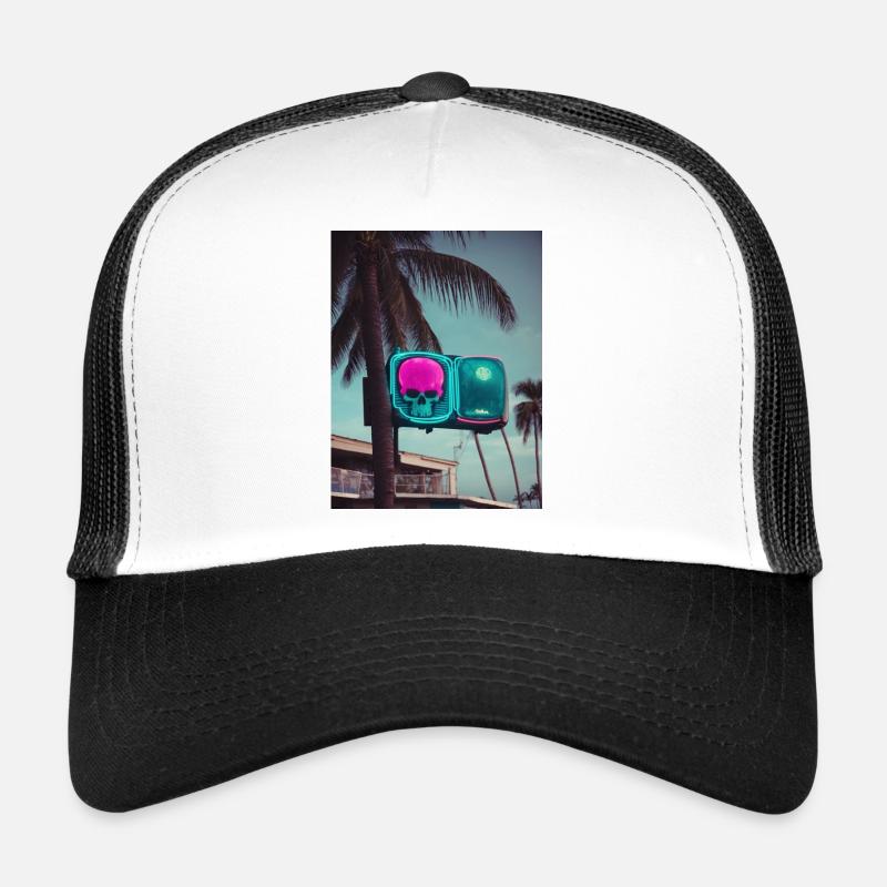Cali - Trucker Cap - Weiß/Schwarz
