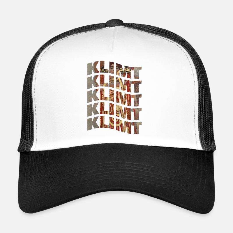 Klimt T-Shirt mit Welleneffekt - Trucker Cap - Weiß/Schwarz