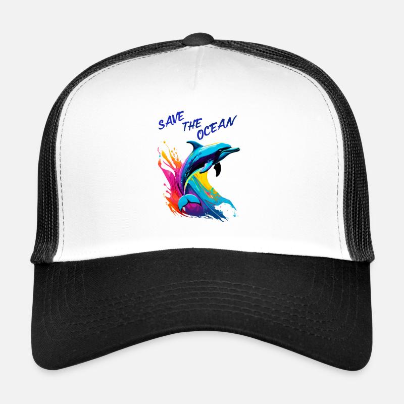 Rettet den Ozean. Delfin Trucker Cap