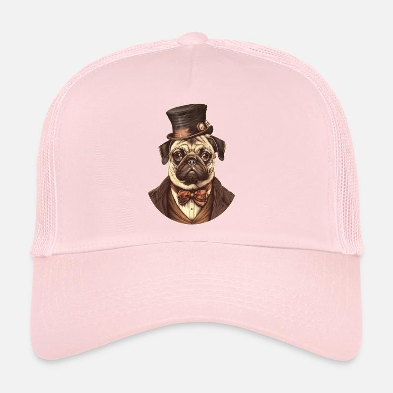 Steampunk Pug Trucker Cap