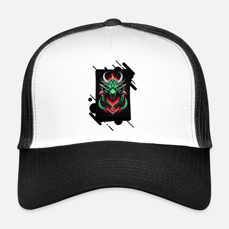 Neon Bunter Drache Trucker Cap