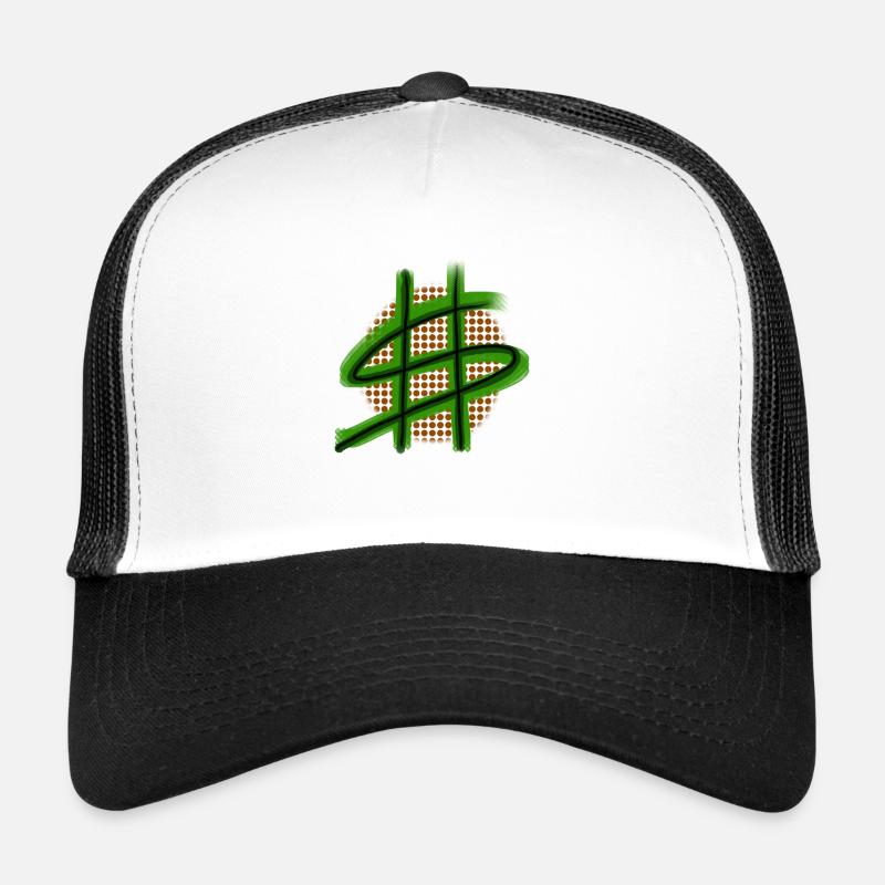 dollar - Casquette trucker - blanc/noir