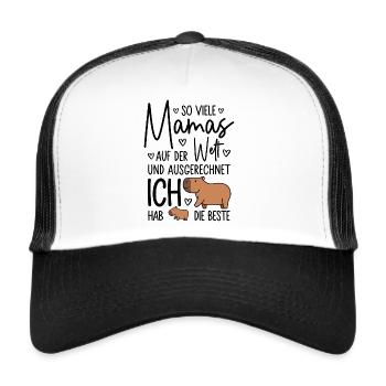 So viele Mamas Beste Mama Baby Muttertag Geschenk - Trucker Cap - Weiß/Schwarz - Vorne