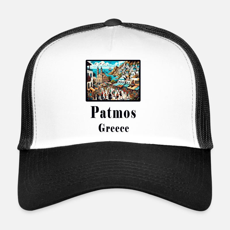 Patmos, Grèce, vacances, île, plage, Grèce Casquette trucker 
