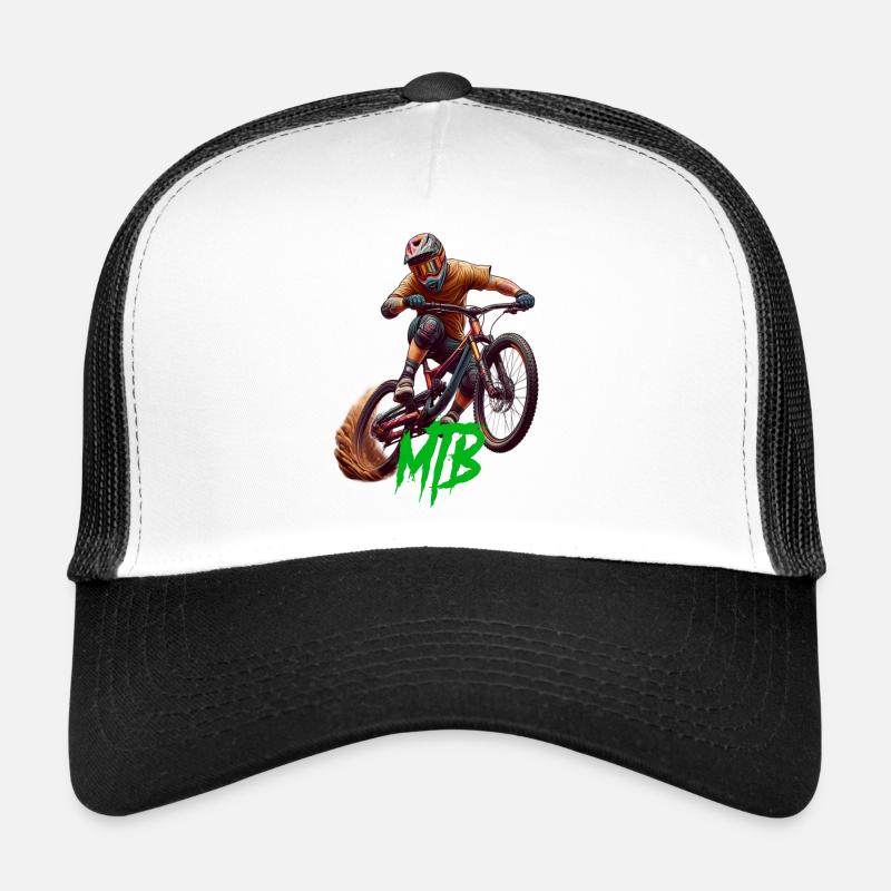 MTB Bike - Trucker Cap - Weiß/Schwarz