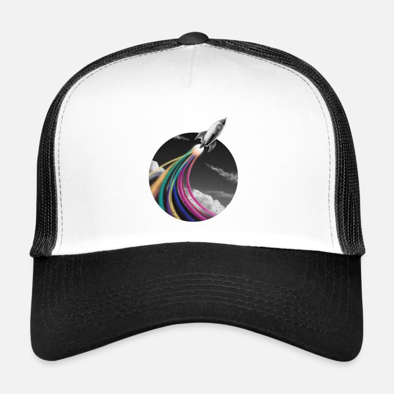 Bunte Sprüh Rakete Trucker Cap