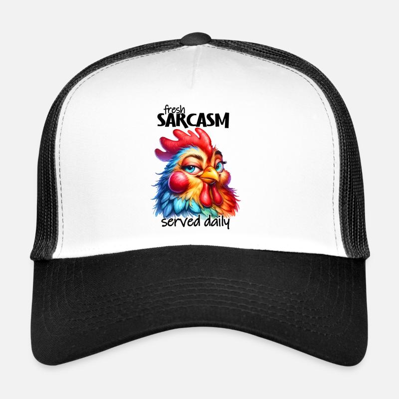 Poulet poule Coloré Ferme Isolé Coq Café Casquette trucker 