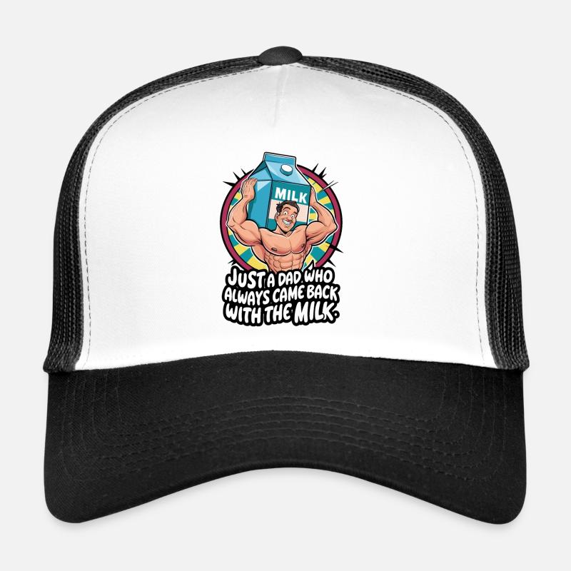 Just a dad who - funny dad design Trucker Cap