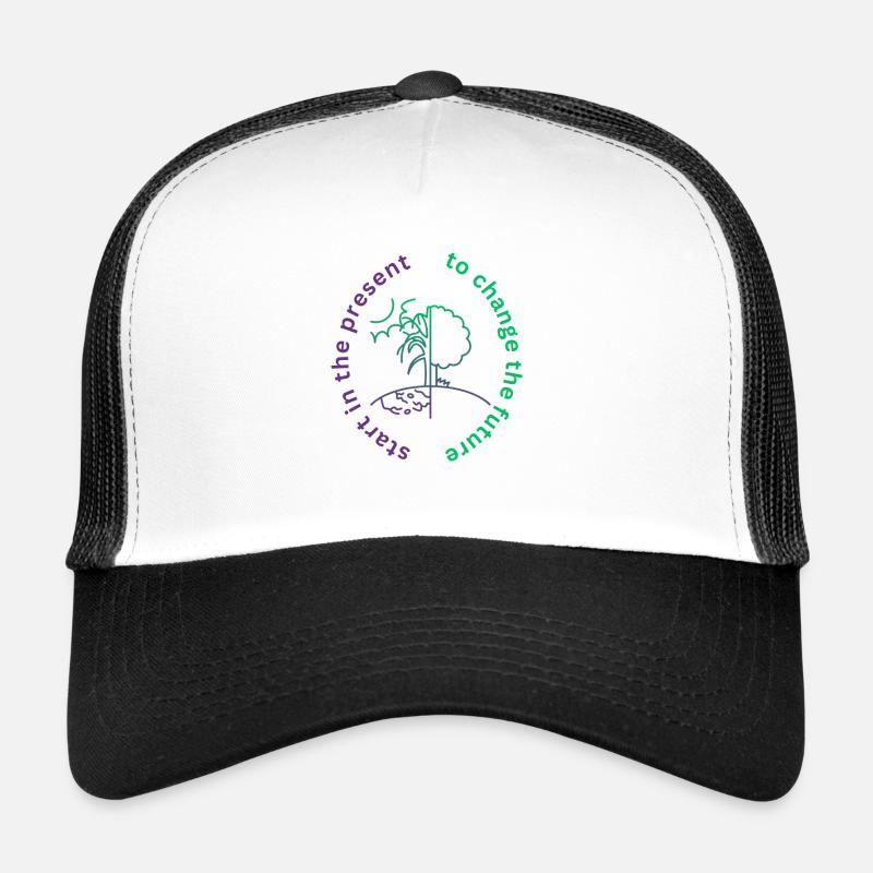 to change the future start in the present - Trucker Cap - Weiß/Schwarz